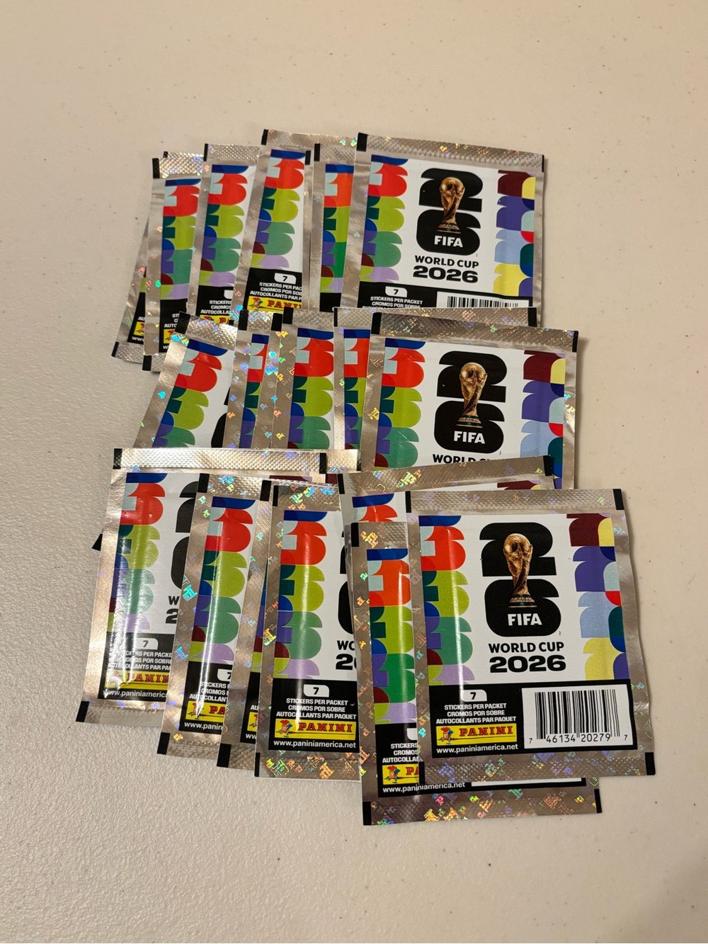 Panini FIFA World Cup 2026 Sticker Packs - set of 20 w/7 stickers per pack NEW